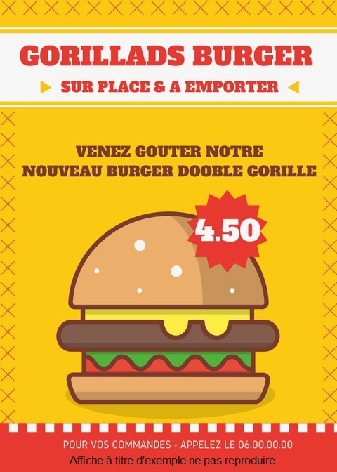 Exemple affiche fast food